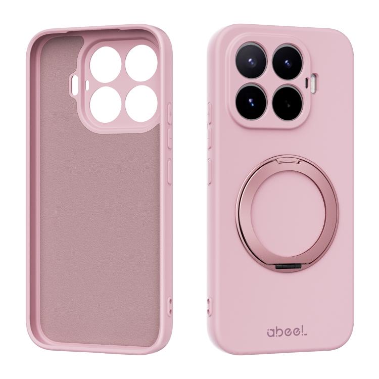 ABEEL Skin-friendly Feel Magnetic Liquid Silicone Phone Case with Holder, For Xiaomi 17 Ultra, For Xiaomi 17 Pro Max, For Xiaomi 17 Pro, For Xiaomi 17