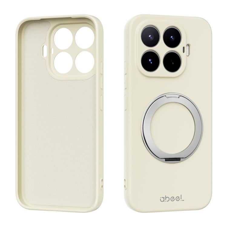 ABEEL Skin-friendly Feel Magnetic Liquid Silicone Phone Case with Holder, For Xiaomi 17 Ultra, For Xiaomi 17 Pro Max, For Xiaomi 17 Pro, For Xiaomi 17