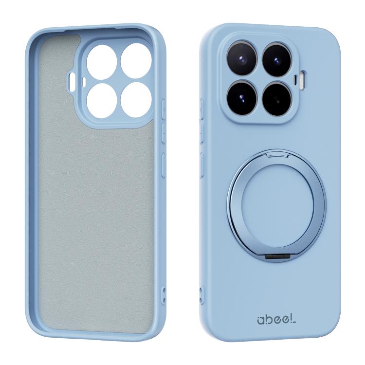 ABEEL Skin-friendly Feel Magnetic Liquid Silicone Phone Case with Holder, For Xiaomi 17 Ultra, For Xiaomi 17 Pro Max, For Xiaomi 17 Pro, For Xiaomi 17