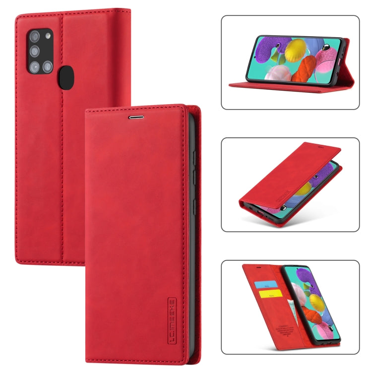 LC.IMEEK Strong Magnetism Ultra-thin Horizontal Flip Shockproof Matte TPU + PU Leather Case with Holder & Card Slots & Wallet, For Samsung Galaxy A11 / M11, For Samsung Galaxy A21s, For Samsung Galaxy A71 / M70s, For Samsung Galaxy A51 / M40s