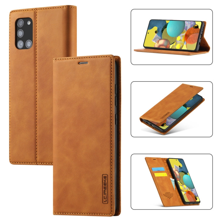 LC.IMEEK Strong Magnetism Ultra-thin Horizontal Flip Shockproof Matte TPU + PU Leather Case with Holder & Card Slots & Wallet, For Samsung Galaxy A11 / M11, For Samsung Galaxy A21s, For Samsung Galaxy A71 / M70s, For Samsung Galaxy A51 / M40s