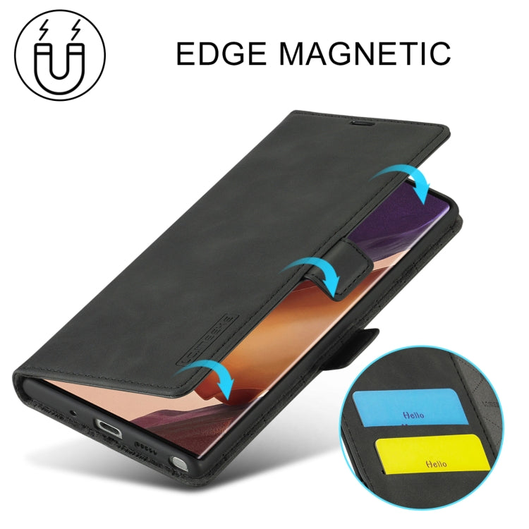 LC.IMEEK Strong Magnetism Ultra-thin Horizontal Flip Shockproof Matte TPU + PU Leather Case with Holder & Card Slots & Wallet, For Samsung Galaxy Note10, For Samsung Galaxy Note10+, For Samsung Galaxy Note20 Ultra, For Samsung Galaxy Note20