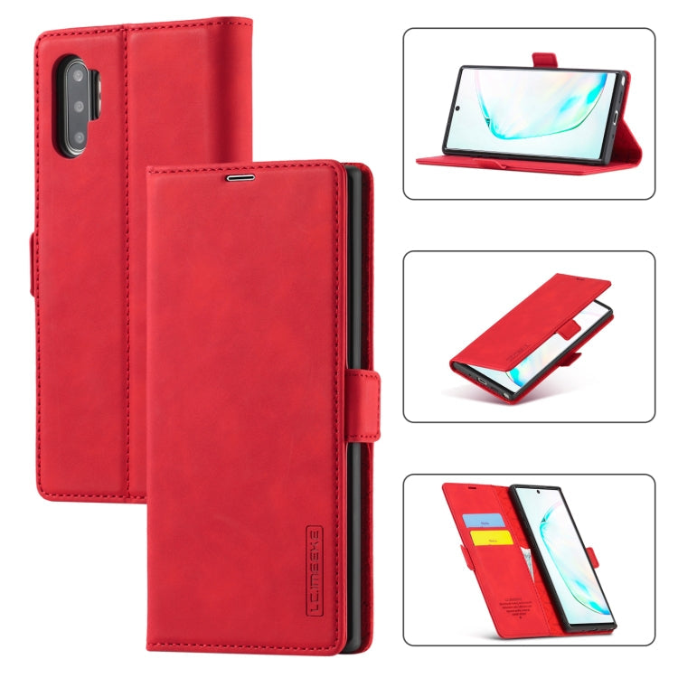LC.IMEEK Strong Magnetism Ultra-thin Horizontal Flip Shockproof Matte TPU + PU Leather Case with Holder & Card Slots & Wallet, For Samsung Galaxy Note10, For Samsung Galaxy Note10+, For Samsung Galaxy Note20 Ultra, For Samsung Galaxy Note20