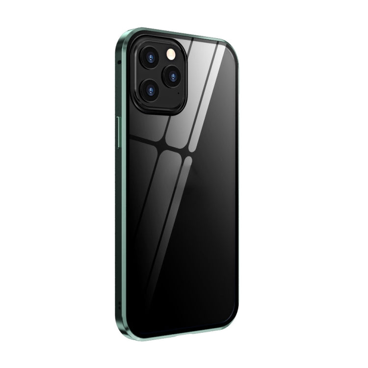 Double Sides Tempered Glass Magnetic Adsorption Metal Frame HD Screen Case, For iPhone 12 Pro Max, For iPhone 12 / 12 Pro