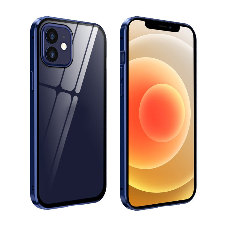 Double Sides Tempered Glass Magnetic Adsorption Metal Frame HD Screen Case, For iPhone 12 Pro Max, For iPhone 12 / 12 Pro