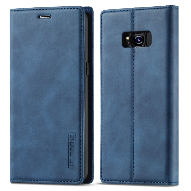 LC.IMEEKE Strong Magnetism Ultra-thin Horizontal Flip Shockproof Matte TPU + PU Leather Case with Holder & Card Slots & Wallet, For Samsung Galaxy S8, For Samsung Galaxy S8+, For Samsung Galaxy S9, For Samsung Galaxy S9+