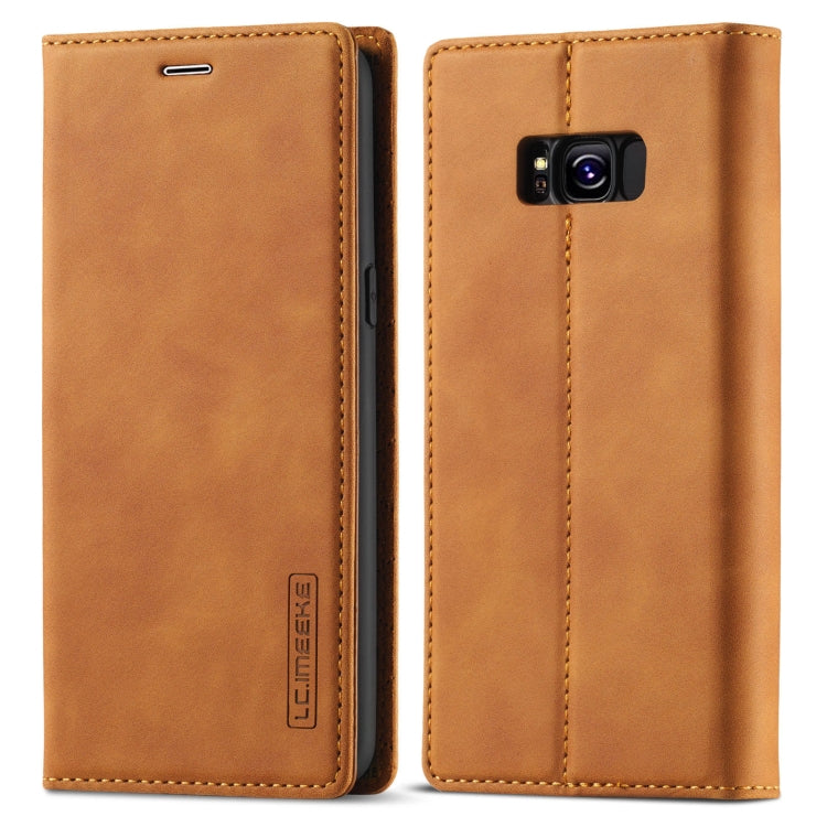 LC.IMEEKE Strong Magnetism Ultra-thin Horizontal Flip Shockproof Matte TPU + PU Leather Case with Holder & Card Slots & Wallet, For Samsung Galaxy S8, For Samsung Galaxy S8+, For Samsung Galaxy S9, For Samsung Galaxy S9+