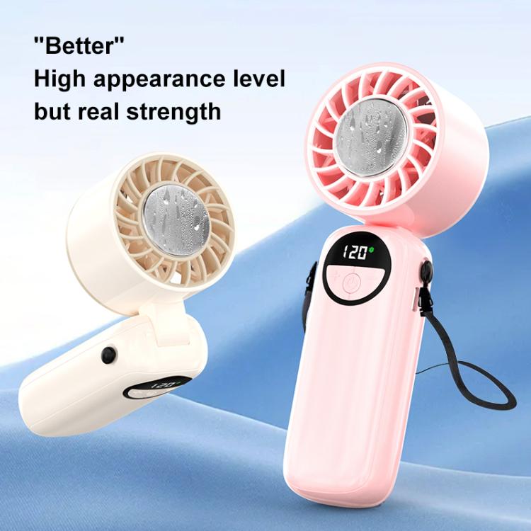 S-11 Apply Ice Neckband Handheld Foldable Fan with LED Display