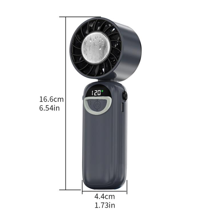 S-11 Apply Ice Neckband Handheld Foldable Fan with LED Display
