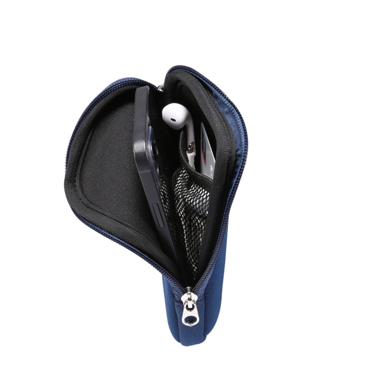 Universal Elasticity Zipper Protective Case Storage Bag with Lanyard For iPhone 12 Pro Max / 6.7-6.9 inch Smart Phones, For iPhone 12 Pro Max