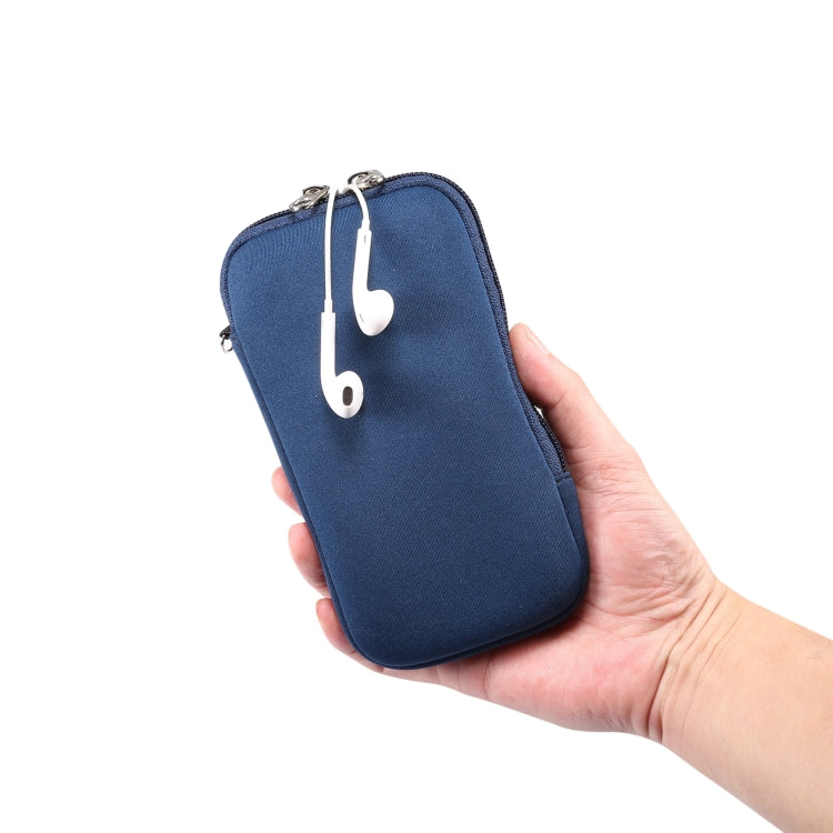 Universal Elasticity Zipper Protective Case Storage Bag with Lanyard For iPhone 12 Pro Max / 6.7-6.9 inch Smart Phones, For iPhone 12 Pro Max