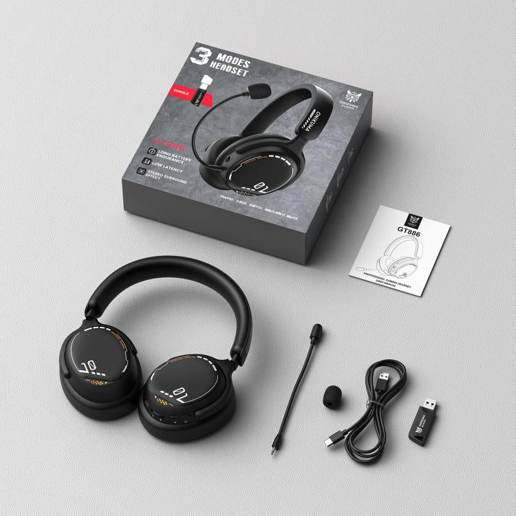 ONIKUMA GT886 Tri-mode Bluetooth 2.4G Wired E-sports Game Headset, GT886