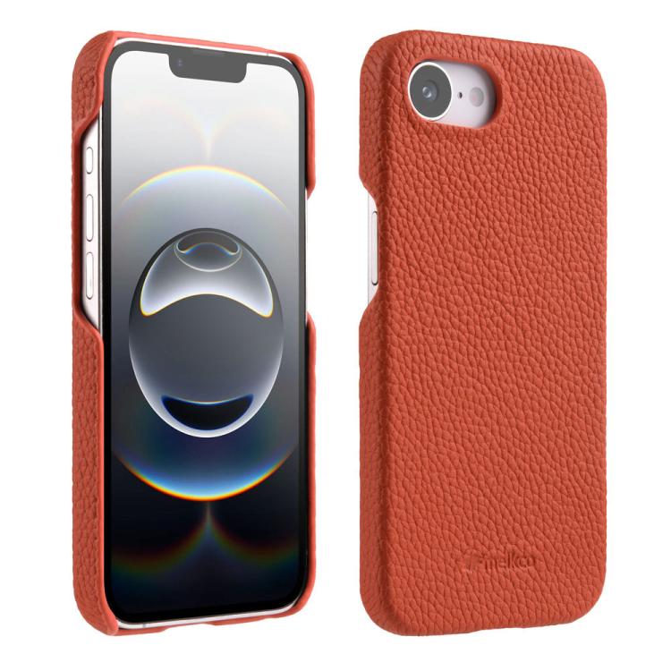 melkco Litchi Texture Magnetic Half Coverage Genuine Leather Phone Case, For iPhone 18 Pro, For iPhone 18 Pro Max, For iPhone 17e / 16e