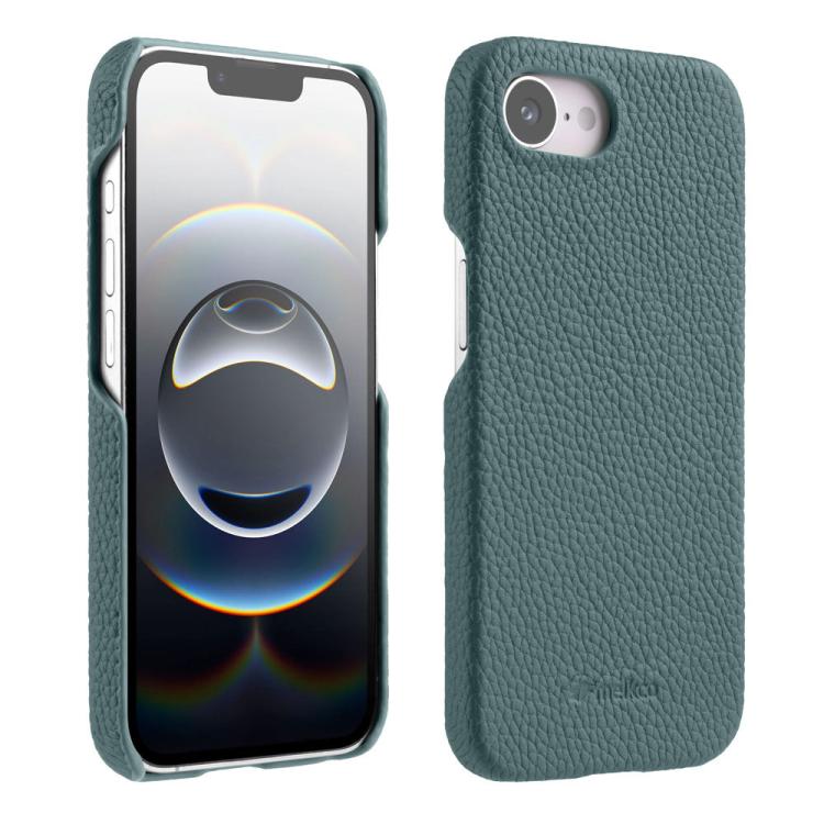 melkco Litchi Texture Magnetic Half Coverage Genuine Leather Phone Case, For iPhone 18 Pro, For iPhone 18 Pro Max, For iPhone 17e / 16e