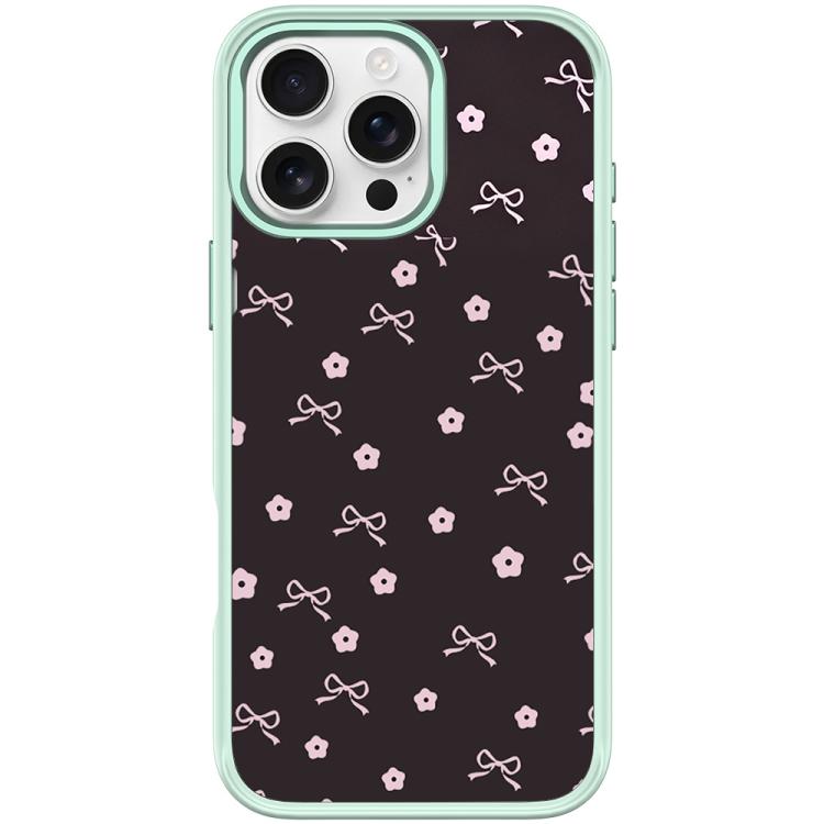 Bow Flower Pattern Magnetic Phone Case, For iPhone 16 Pro Max, For iPhone 16 Pro, For iPhone 16 Plus, For iPhone 16