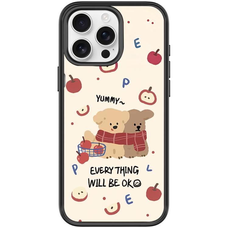 Apple Dog Pattern Magnetic Phone Case, For iPhone 15 Pro Max, For iPhone 15 Pro