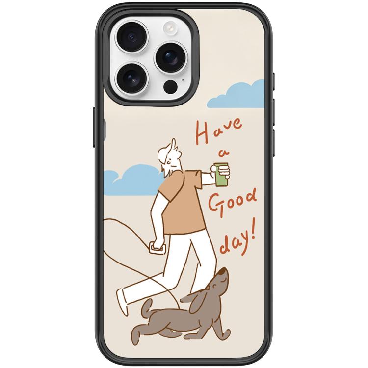 Walking Dog Pattern Magnetic Phone Case, For iPhone 15 Pro Max, For iPhone 15 Pro