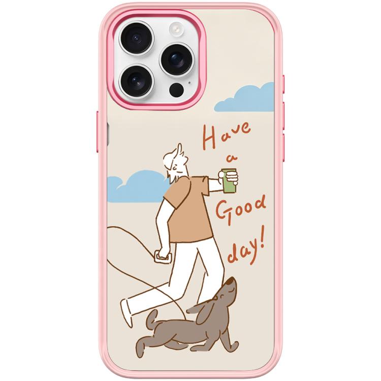Walking Dog Pattern Magnetic Phone Case, For iPhone 15 Pro Max, For iPhone 15 Pro