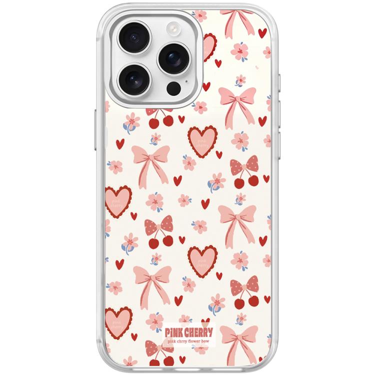 Pink Lover Pattern Magnetic Phone Case, For iPhone 15 Pro Max, For iPhone 15 Pro