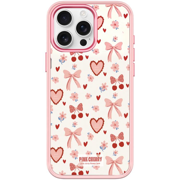 Pink Lover Pattern Magnetic Phone Case, For iPhone 15 Pro Max, For iPhone 15 Pro