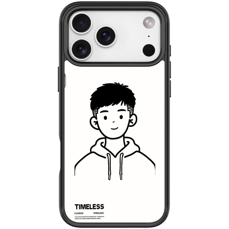 Sketch Hooded Boy Pattern Magnetic Phone Case, For iPhone 17 Pro Max, For iPhone 17 Pro, For iPhone 17, For iPhone Air