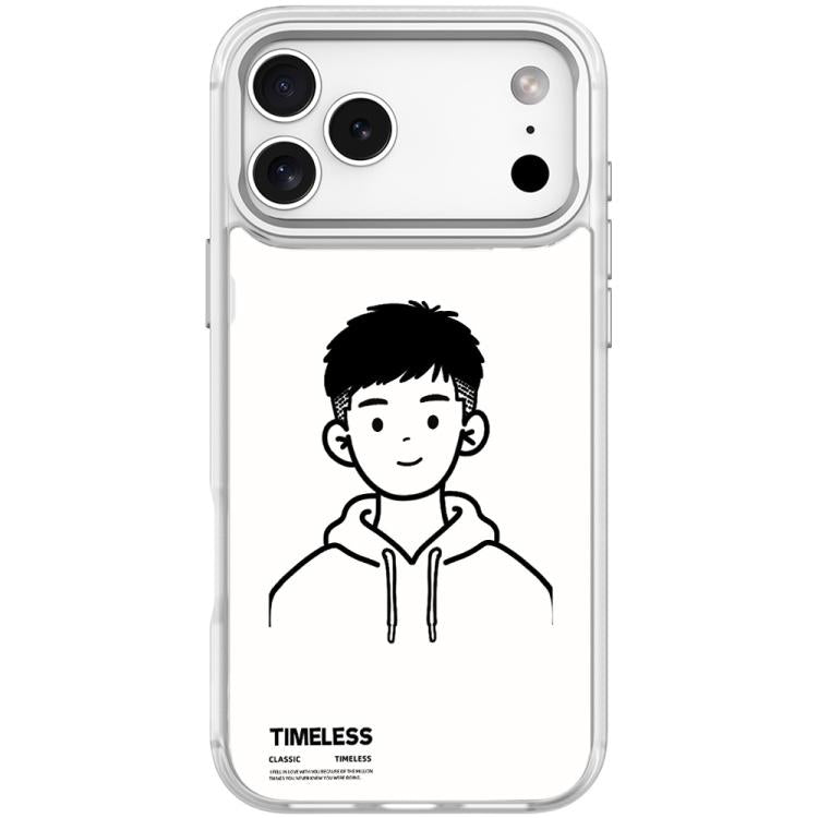 Sketch Hooded Boy Pattern Magnetic Phone Case, For iPhone 17 Pro Max, For iPhone 17 Pro, For iPhone 17, For iPhone Air