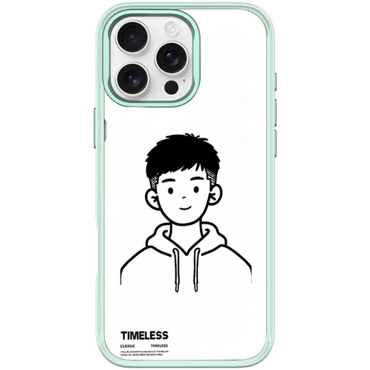 Sketch Hooded Boy Pattern Magnetic Phone Case, For iPhone 16 Pro Max, For iPhone 16 Pro, For iPhone 16 Plus, For iPhone 16