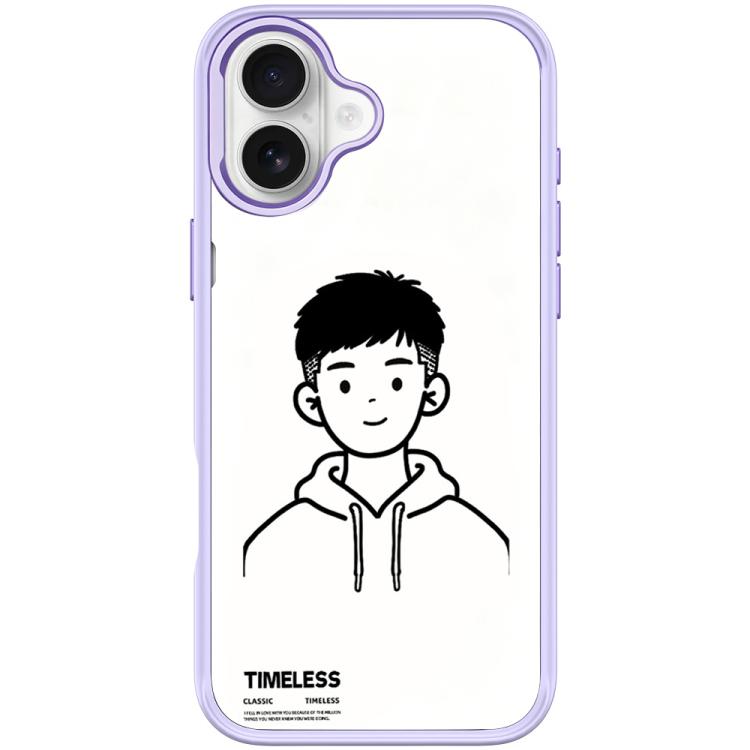 Sketch Hooded Boy Pattern Magnetic Phone Case, For iPhone 16 Pro Max, For iPhone 16 Pro, For iPhone 16 Plus, For iPhone 16
