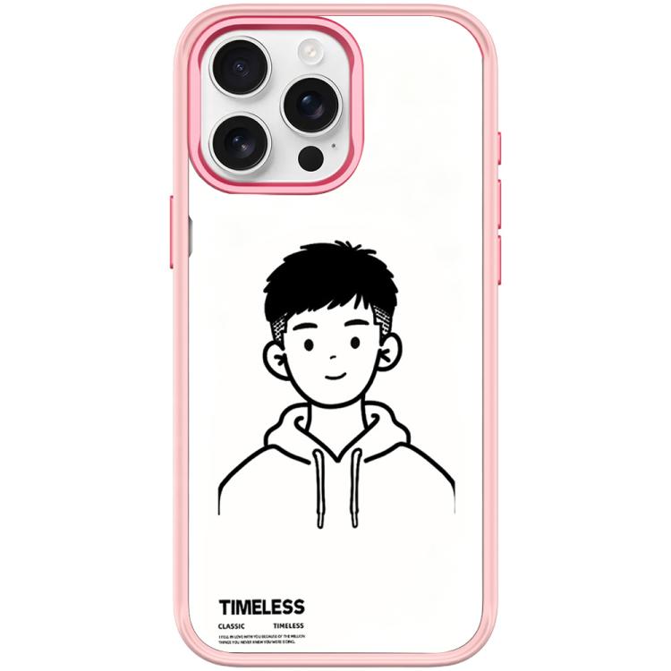 Sketch Hooded Boy Pattern Magnetic Phone Case, For iPhone 15 Pro Max, For iPhone 15 Pro