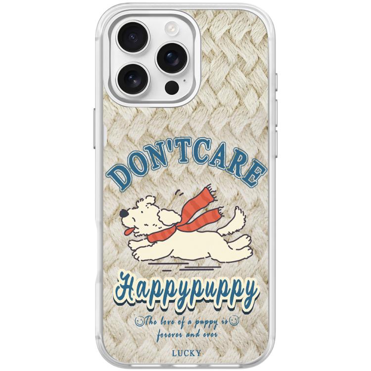 Adorable Happy Puppy Pattern Magnetic Phone Case, For iPhone 16 Pro Max, For iPhone 16 Pro, For iPhone 16 Plus, For iPhone 16