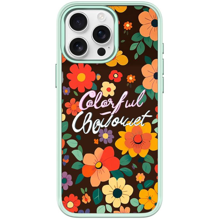 Colorful Flowers Pattern Magnetic Phone Case, For iPhone 15 Pro Max, For iPhone 15 Pro