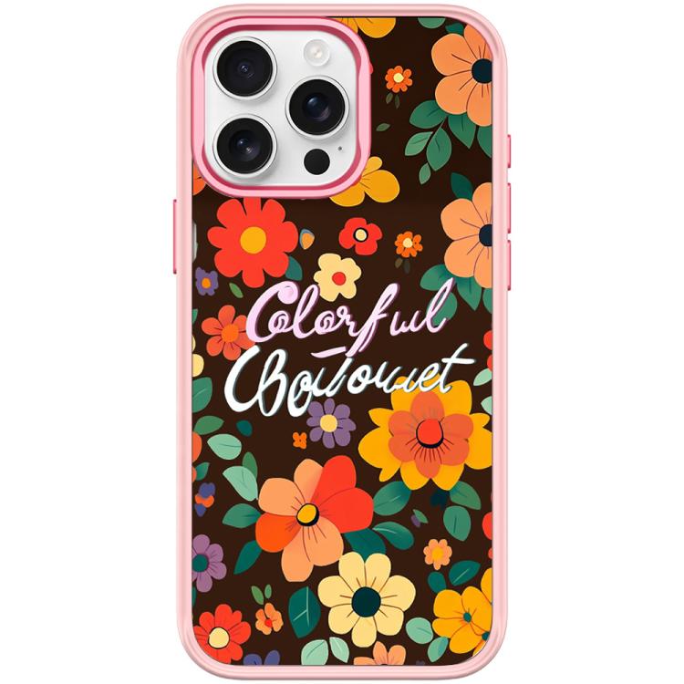 Colorful Flowers Pattern Magnetic Phone Case, For iPhone 15 Pro Max, For iPhone 15 Pro