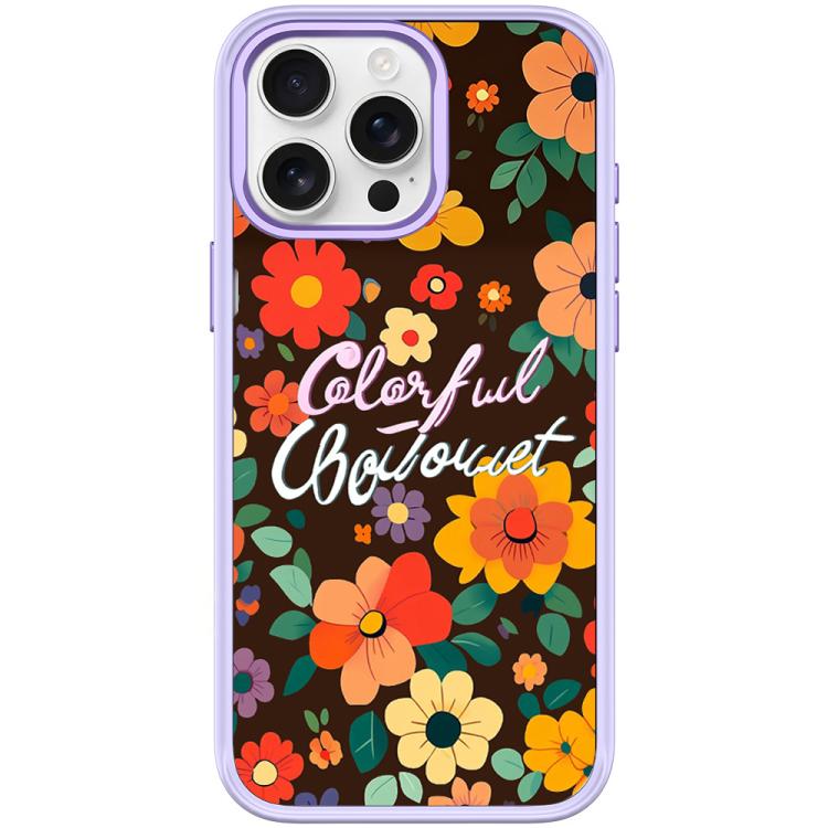 Colorful Flowers Pattern Magnetic Phone Case, For iPhone 15 Pro Max, For iPhone 15 Pro