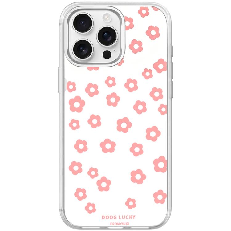 Laser Flower Pattern Magnetic Phone Case, For iPhone 15 Pro Max, For iPhone 15 Pro