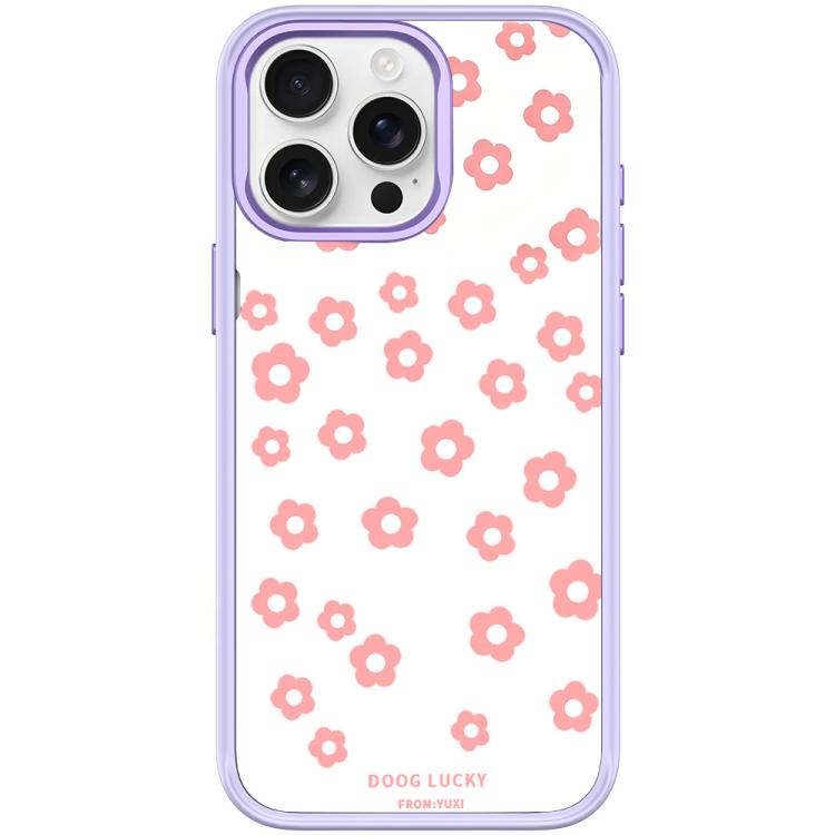 Laser Flower Pattern Magnetic Phone Case, For iPhone 15 Pro Max, For iPhone 15 Pro