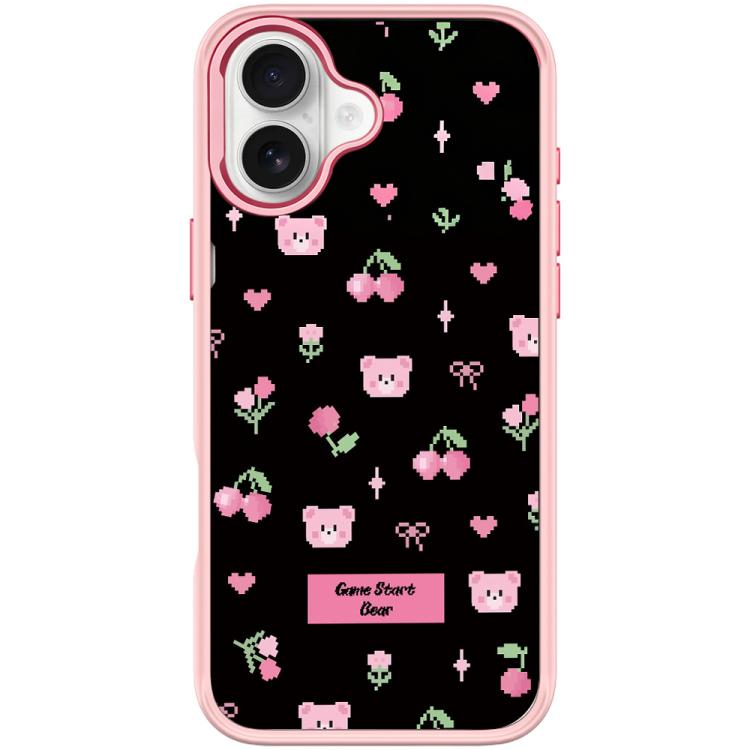 Cherry Pattern Magnetic Phone Case, For iPhone 16 Pro Max, For iPhone 16 Pro, For iPhone 16 Plus, For iPhone 16