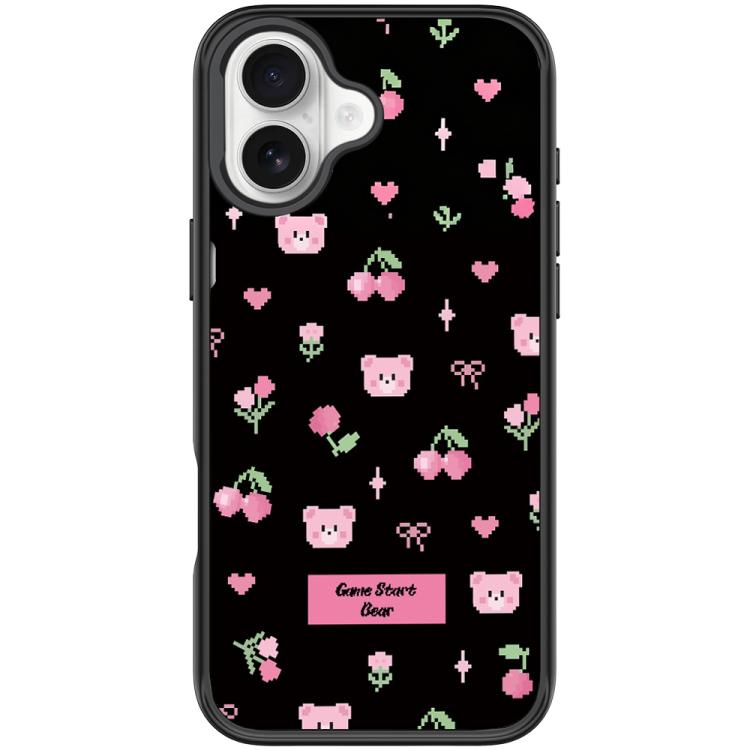Cherry Pattern Magnetic Phone Case, For iPhone 16 Pro Max, For iPhone 16 Pro, For iPhone 16 Plus, For iPhone 16
