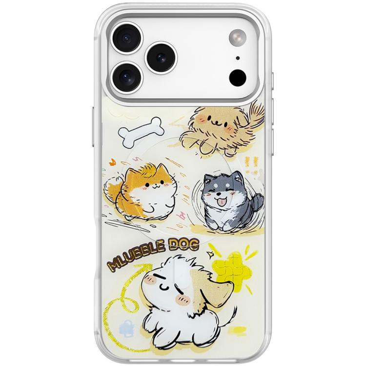 Adorable Whirlwind Dog Pattern Magnetic Phone Case, For iPhone 17 Pro Max, For iPhone 17 Pro, For iPhone 17, For iPhone Air