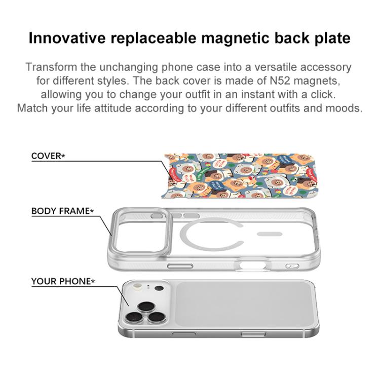 Adorable Whirlwind Dog Pattern Magnetic Phone Case, For iPhone 17 Pro Max, For iPhone 17 Pro, For iPhone 17, For iPhone Air