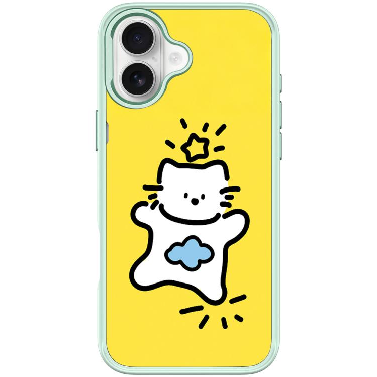 Adorable Stars Cloud Cat Pattern Magnetic Phone Case, For iPhone 16 Pro Max, For iPhone 16 Pro, For iPhone 16 Plus, For iPhone 16