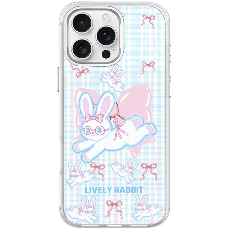 Bow Rabbit Pattern Magnetic Phone Case, For iPhone 16 Pro Max, For iPhone 16 Pro, For iPhone 15 Pro Max, For iPhone 15 Pro