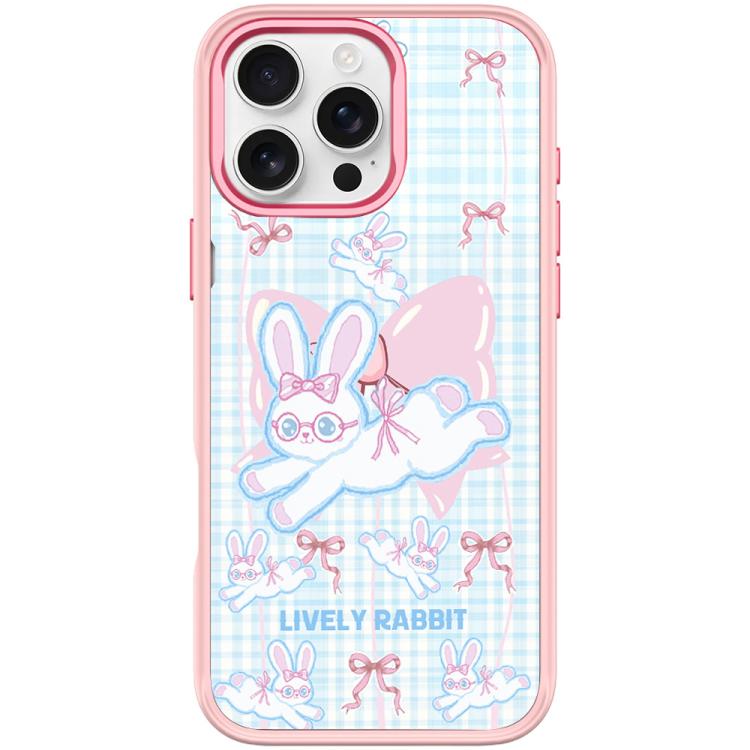 Bow Rabbit Pattern Magnetic Phone Case, For iPhone 16 Pro Max, For iPhone 16 Pro, For iPhone 15 Pro Max, For iPhone 15 Pro