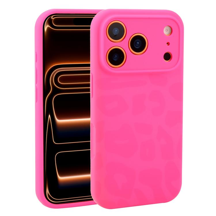 Precision Hole Leopard Print Liquid Silicone Phone Case, For iPhone 17 Pro Max, For iPhone 17 Pro
