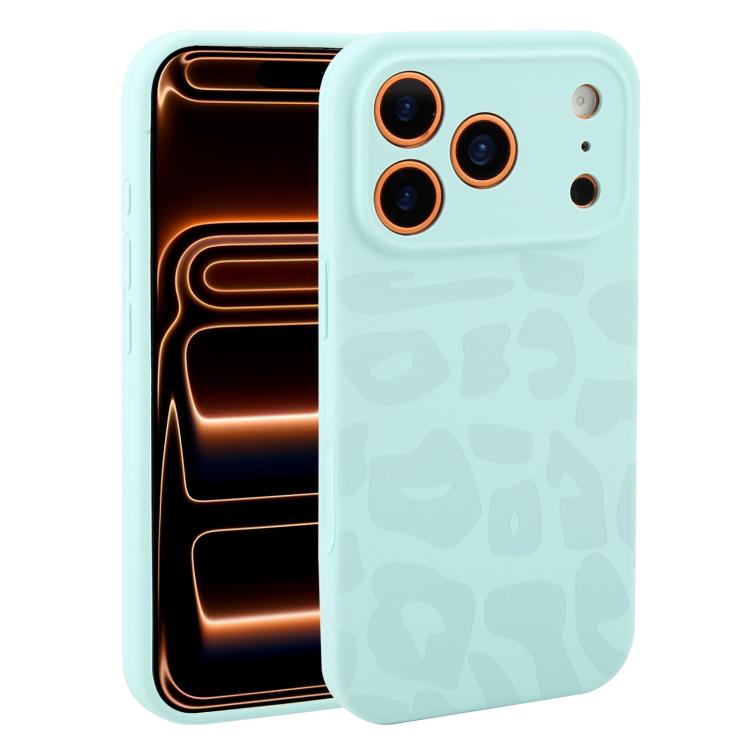 Precision Hole Leopard Print Liquid Silicone Phone Case, For iPhone 17 Pro Max, For iPhone 17 Pro