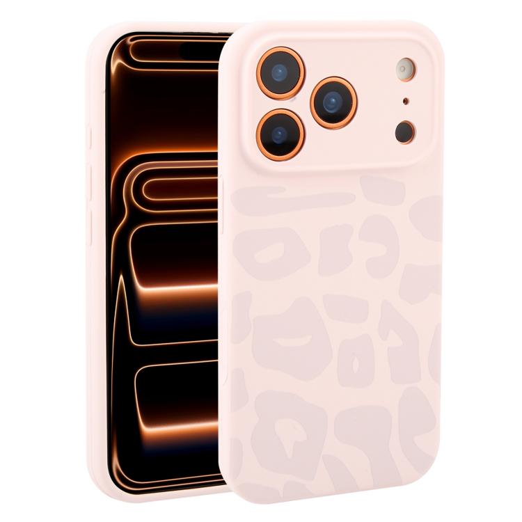 Precision Hole Leopard Print Liquid Silicone Phone Case, For iPhone 17 Pro Max, For iPhone 17 Pro
