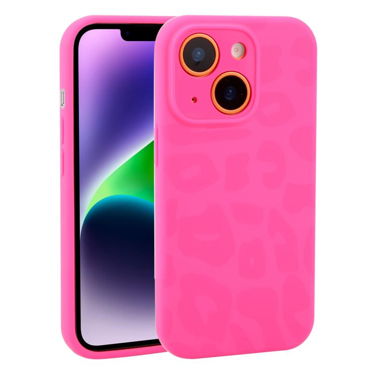 Precision Hole Leopard Print Liquid Silicone Phone Case, For iPhone 14 Plus, For iPhone 14