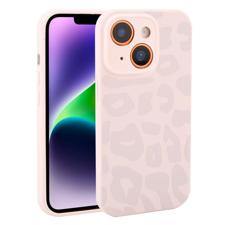 Precision Hole Leopard Print Liquid Silicone Phone Case, For iPhone 14 Plus, For iPhone 14