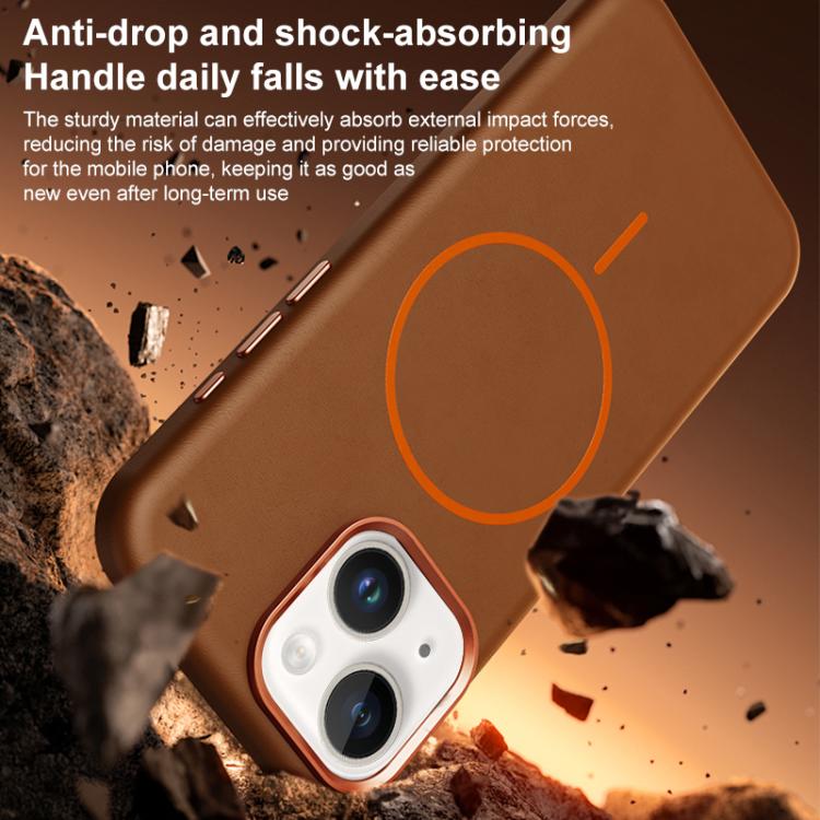 Elephant Leather Full Coverage Magnetic Microfiber Leather PC Phone Case, For iPhone 15 Plus / 14 Plus, For iPhone 15, For iPhone 14 / 13