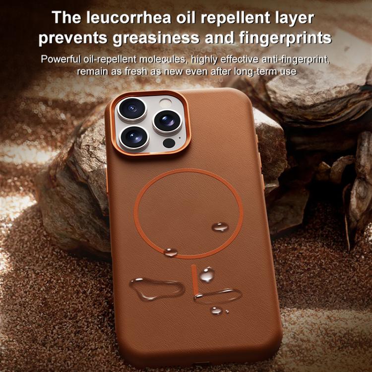 Elephant Leather Full Coverage Magnetic Microfiber Leather PC Phone Case, For iPhone 13 Pro