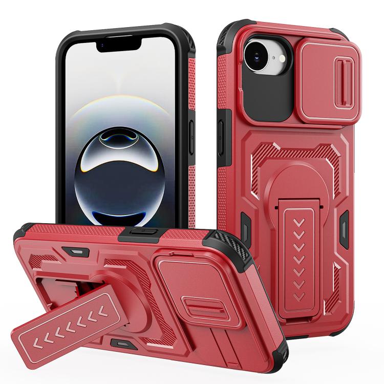 Slid Camera Shield Invisible Holder PC Hybrid TPU Phone Case, For iPhone 18, For iPhone 18 Pro, For iPhone 18 Pro Max, For iPhone 17e / 16e